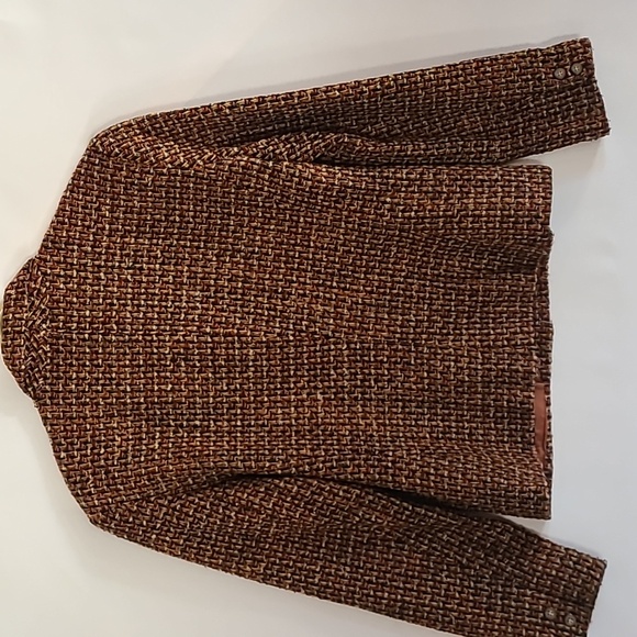 Windridge Cheryl Nash Women's Ginger Tweed Blazer Size 8 - Picture 3 of 10